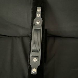 Black leather bracelet